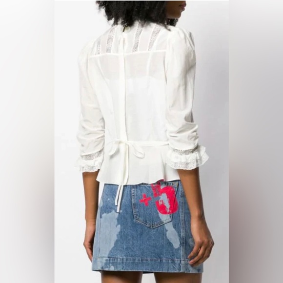 NWT Marc Jacob’s The Marchive Victorian Lace Silk-Blend Blouse Size 2 - Picture 3 of 7